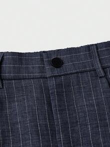 SWAVVY Men's Plaid Pleated Straight Leg Loose Fit Commuter Pants - Apricot - View 6