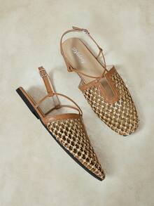 Styleloop Señoras, Uñas de Sauce, Hebillas, Zapatos Planos. - Camel - Ver 7