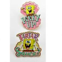 SpongeBob SquarePants | SHEIN New Creative Cartoon Animal Pattern Printing Brooch, IP Joint Design, Cute Personalized, Simple And Generous, Can Also Be Used As Accessories - Multicolor - View 8