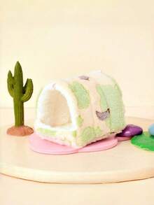 1Pc Thickened Fleece Four Seasons Pet Cotton Nest, Warm Fluffy Sleeping Hut For Hamsters, Golden Bears, Mini Rabbits, Parrots And Other Small Animals - multicolor - View 3