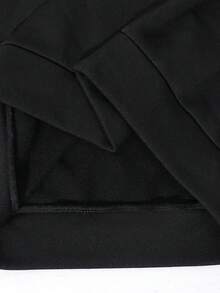 SHEIN 青少年男孩休閒極簡卡通圖案落肩衛衣，冬季圖案返校款 - 黑色 - 查看 8
