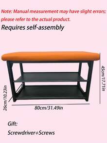 1PC Upholstered Shoe Changing Bench,Double Layer Open Shoe Rack With Cushioned Seat,Breathable Shoe Storage Bench,Sturdy Shoe Stool For Entryway Hallway Apartment Small Home - Multicolor - View 12