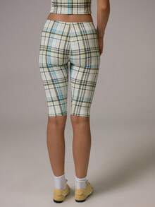 Musera Sport Checkered Soft Touch Fitted Capri Active Coord Leggings Gym Pilates Daily Running - Multicolor - View 4