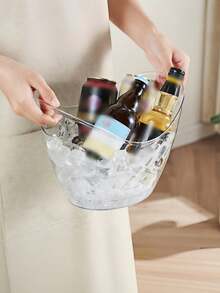 Acrylic Beverage Storage Ice Bucket And Ice Scoop Set, Ideal For Drinks, Kitchen Use, Dinners And Parties - View 6