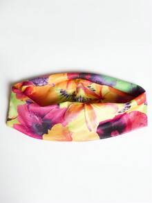 MUSERA Floral Print Headband Spring Summer Holiday Ibizia Festival Tropic Vacation Saltwash - fuchsia - View 4