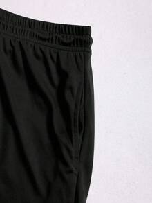 Gym Rark Men's Drawstring Waist Double Layer Sports Shorts - Black - View 4