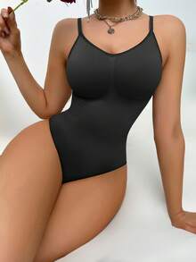 1pc Seamless Women's One-Piece Shapewear - Black - View 3