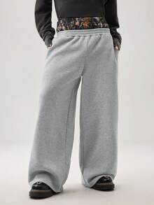 Men's Minimalist Double Layer Waist Casual Sweatpants, Daily Wear - Grey - View 6