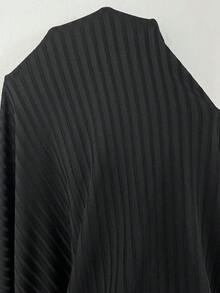 SHEIN CURVE+ Plus Size Women's Solid Color Casual Versatile Long Sleeve Jacket For Daily Wear Fall - Black - View 9