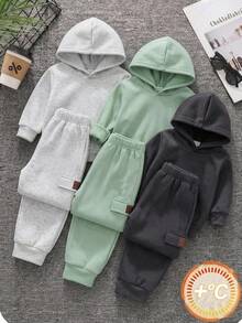 SHEIN 3pcs Kids Tween Boy Casual Versatile Style Black Gray Sage Green Multi-Color Sweatpants Suitable For Commuting School Daily Casual Outings Sports Spring Summer Autumn Winter - Multicolor - View 4