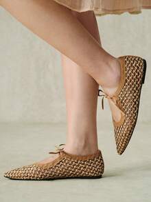 Styleloop Ladies, Willow Nails, Buckles, Flat Shoes. - Brown - View 11