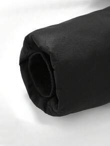 Manfinity Homme Men's Solid Color Long Sleeve Zip-Up Hooded Winter Jacket - Black - View 5