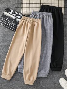SHEIN Kids 3PCS Tween Boys Sweatpants Winter - Multicolor - View 2