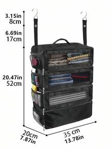 Foldable Hanging Luggage Organizer, Portable Multi-Compartment Suitcase Storage Bag, Travel Packing Pouch For Luggage Sortin - Multicolor - View 6