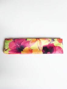 MUSERA Floral Print Headband Spring Summer Holiday Ibizia Festival Tropic Vacation Saltwash - fuchsia - View 3