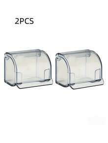 2 PCS No Drill Waterproof Dustproof Quick Drying Drainage Holes Wall Mount Adhesive Space Saving Rustproof Durable Shaver Holder Rack Storage Box Bathroom Organizer For Men Gift Fathers Day Birthday Christmas - View 8