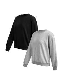 SHEIN Velisys 2PCS Women Sports Sweatshirts - Multicolor - View 11
