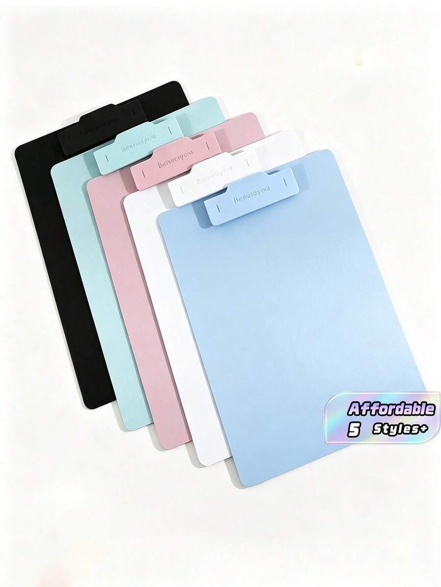 1pc Portable A4 Size Flip Cover Writing Pad With Long Clip, Foldable Board Clip, Suitable For Study, Office, Outdoor Drawing And Creation, Back To School & Graduation Stationery - A4 - View 1