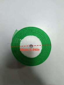 1捲100M鼠尾草綠半透明雪紡歐根紗蕾絲包裝緞帶，適用禮物花束婚禮派對裝飾，牛油果綠、淡綠、薄荷綠，寬度1cm 1.5cm 2cm 2.5cm 4cm - 雪紡紗絲帶 - 查看 3