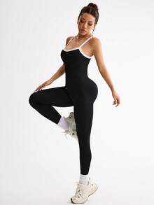 SHEIN Velisys 4PCS Women Sports Jumpsuits - Multicolor - View 5