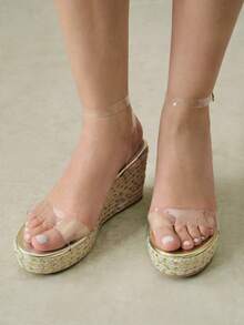 Styleloop Ladies Wedge Heel Platform Round Toe Beach Vacation Sandals - Gold - View 10