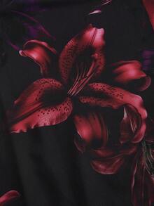 SHEIN MOD Plus Size Elegant Black Burgundy Large Floral Mesh Cami Maxi Dress, Vintage Bodycon Birthday Party Wedding Vacation Summer Dress For Women - Multicolor - View 6