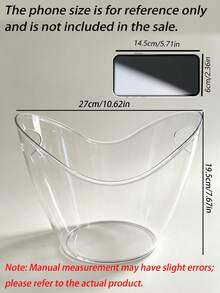 Acrylic Beverage Storage Ice Bucket And Ice Scoop Set, Ideal For Drinks, Kitchen Use, Dinners And Parties - View 4