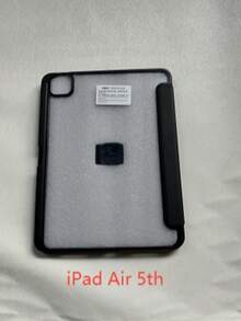 1 Buah Casing Akrilik Lipat Y Warna Solid untuk Air Generasi ke-5/ke-9/A16 dengan Slot Pena, Fitur Tidur dan Bangun Otomatis, Penyangga Multi-Sudut, Kulit PU Hitam - Hitam - View 15