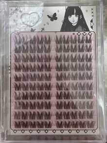 100片自黏式假睫毛簇，11-13mm蓬鬆感，混長蓬鬆單根假睫毛，自黏式DIY假睫毛嫁接，自然纖細C型捲翹睫毛簇 - C.2 - 查看 9