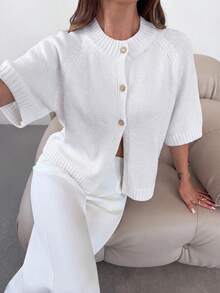 Firerie Women's Autumn Casual Versatile Solid Color Cardigan - White - View 3