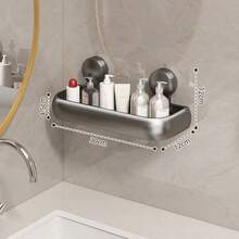 Suction Cup Bathroom Storage Rack, No-Drilling Bathroom Sink Wall-Mounted Toilet Storage Shelf, Bathroom Toilet Handwashing Station Storage Rack. - A - View 11