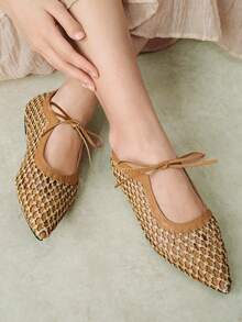 Styleloop Ladies, Willow Nails, Buckles, Flat Shoes. - Brown - View 4