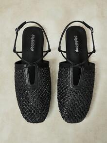 Styleloop Ladies, Willow Nails, Buckles, Flat Shoes. Fall Shoes - Graphite Black - View 7