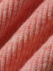 Livesso Winter Pink Sweet 3D Bow Decor Knitted Loose Short Women's Nightgown Fall - Apricot - View 7