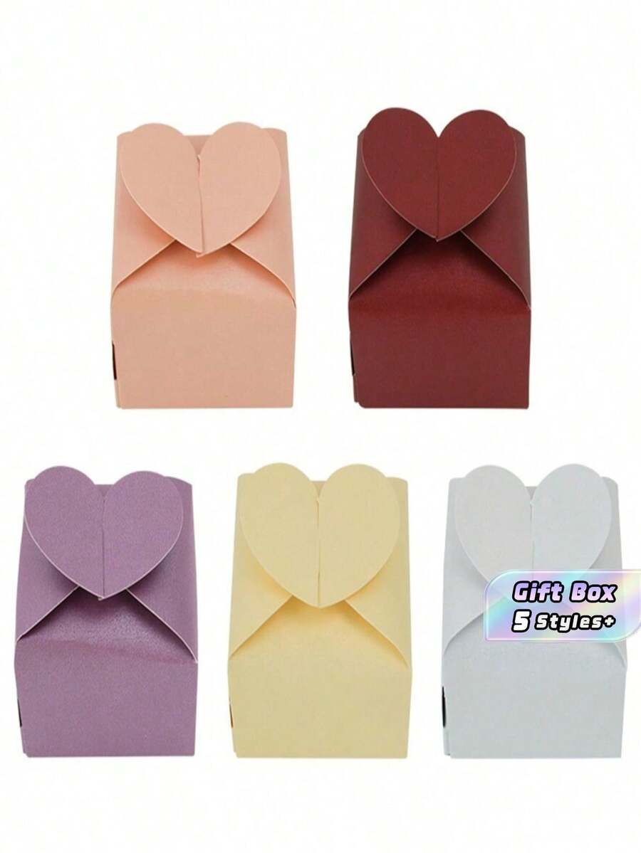 50pcs Gift Box, Small Business Supplies, Packaging Box, Wedding Decoration, Wedding Gift, Gift Box, Wedding Supply, Wedding Party Favor, Gift Box, Wedding Banquet Decoration, Back To School Valentine Day - Multicolor - View 1