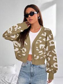 SHEIN Unity 女款全印花休閒百搭日常穿著開襟衫 - 彩色 - 查看 5
