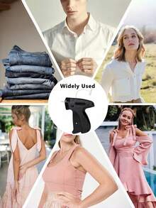 1pc Handheld Mini Stitch Gun For Quick Clothing Fix, Portable Tag Attacher Gun, Multipurpose Sewing Tool For Garment Repair, Duvet Fastening, Price Tag Installation - 1 Black Gun + 2600 Needles + 6 Needle Tips - View 3
