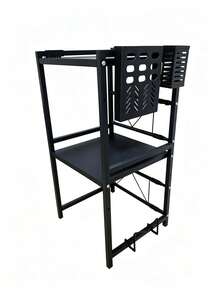 1pc Adjustable Heavy Duty Carbon Steel Kitchen Storage Rack, Expandable Microwave Stand, Multi-Functional Countertop Organizer, Space-Saving Cabinet And Sink Top Shelf, Suitable For Cookware, Small Appliances And Home Storage - Multicolor - View 11