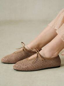 Styleloop Señoras, Uñas de Sauce, Hebillas, Zapatos Planos. - Camel - Ver 8