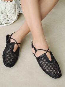 Styleloop Ladies, Willow Nails, Buckles, Flat Shoes. Fall Shoes - Graphite Black - View 6