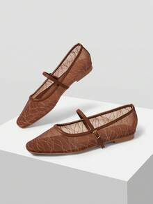 MOTF PREMIUM WOMEN COMFORTABLE MINIMALIST FLAT SHOES, VERSATILE FOR COMMUTING, SUITABLE FOR HALLOWEEN FOR CHRISTMAS FALL SHOES - Premium Brown - View 4