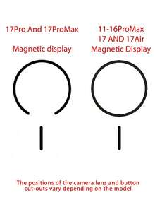 Translucent Matte Camera Protection Magnetic Wireless Charge Phone Case Compatible With IPhone 17 ProMax 17Pro 17Air 17 16 15 14 13 12 11 Pro Max Armor Plus Back Cover - Black - View 9