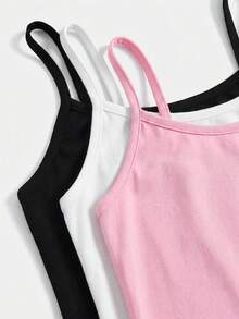 SHEIN Girlism Teen Girls Casual Minimalist 2pcs Pieces Tank Top Set, Suitable For Summer Random 9 Items, Send 3 Item - Multicolor - View 4