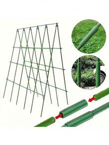 Durable Garden Support Pile Set, Multifunctional Garden Support Pole Set, Gardening Courtyard Garden Support Climbing Pole, Plant Climbing Bracket, Suitable For Various Fruits And Vegetables, Plant Support, Can Be Freely Combined And Assembled - Multicolor - View 2
