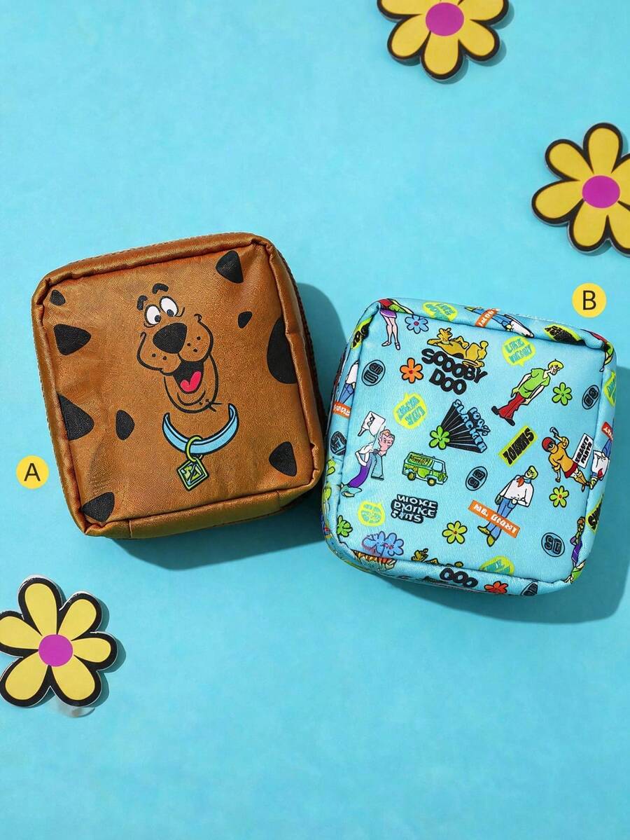 SCOOBY-DOO X POKOJA LAND Sanitary Pad Pouch – Cute Polyester Menstrual Storage Bag For Girls & Women - dark - View 1