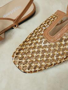 Styleloop Señoras, Uñas de Sauce, Hebillas, Zapatos Planos. - Camel - Ver 9