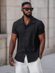thenoahjr thenoahjr Men Leopard Jacquard Shirt - Black - View 7