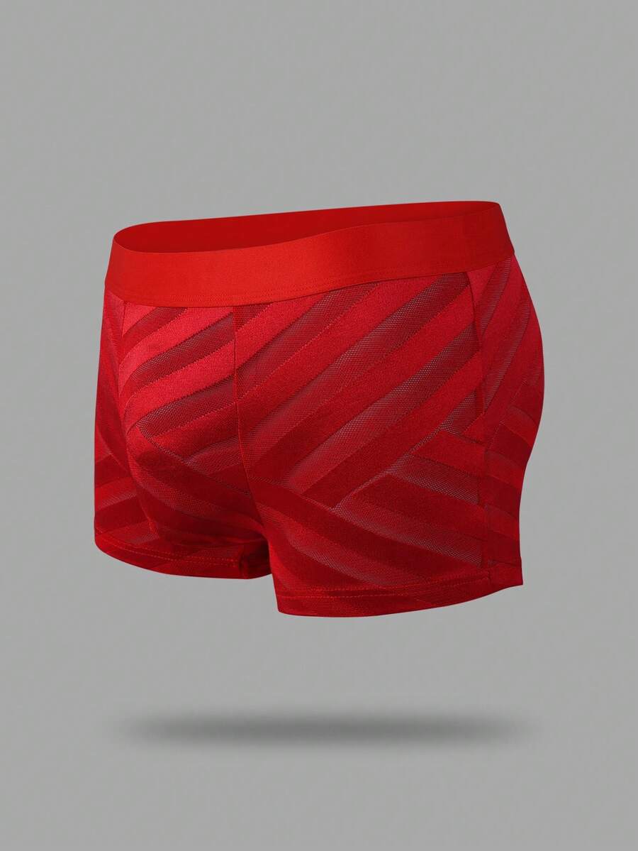 DrisQ DrisQ 1pc Men's Sexy Mid-Waist Underwear In Vibrant Red, Popular With Men - Red - View 1