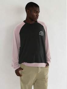 FORM&CHAOS Men's Autumn/Winter Long Sleeve Colorblock Crew Neck Streetwear Sweatshirt - Multicolor - View 4