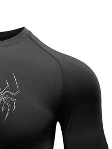 Gym Rark Camiseta deportiva de manga corta con estampado de araña y mangas raglán para hombre - Negro - Ver 4